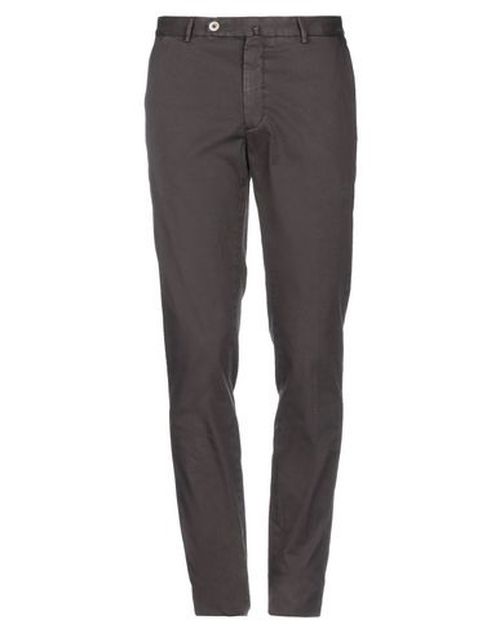 Man Pants Chocolate brown Size 42 Cotton, Elastane
