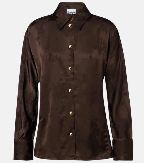 Satin jacquard shirt