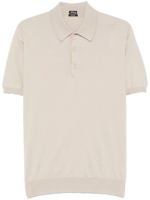 Knitted Polo Shirt — Beige