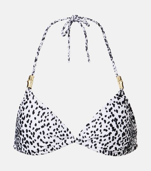 Icaria printed bikini top