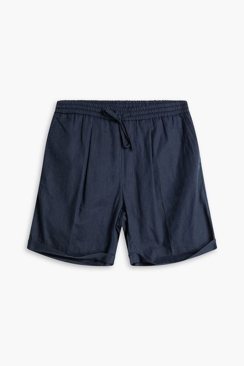Linen drawstring shorts - Blue - XXL