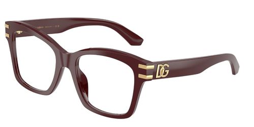 Dolce & Gabbana DG3419 3091 Women’s Eyeglasses Burgundy Size 54 (Frame Only) - Blue Light Block Available