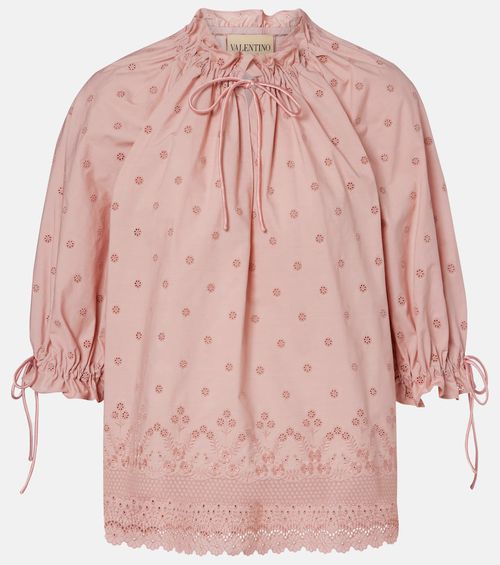 Broderie anglaise cotton blouse