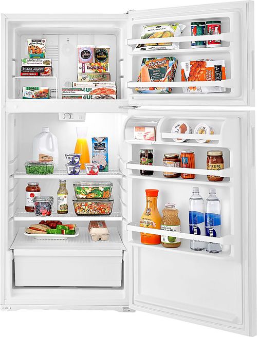14.4 Cu. Ft. Top-Freezer Refrigerator with Dairy Bin - White
