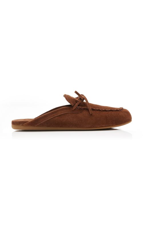 Suede Loafer Mules - Moda Operandi