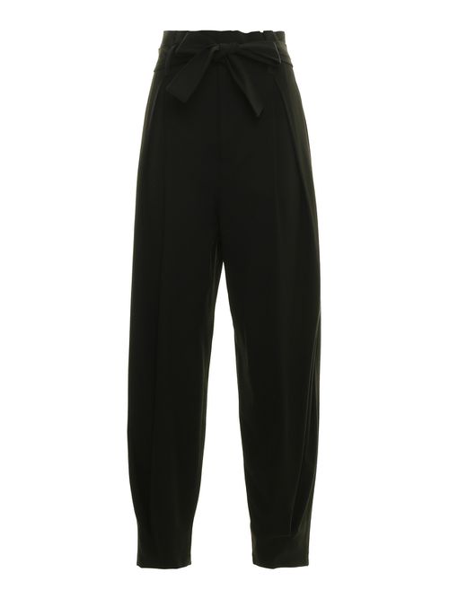Viscose and wool blend gabardine trousers