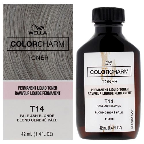 Color Charm Permanent Liquid Toner - T14 Pale Ash Blonde by for Unisex - 1.4 oz Toner