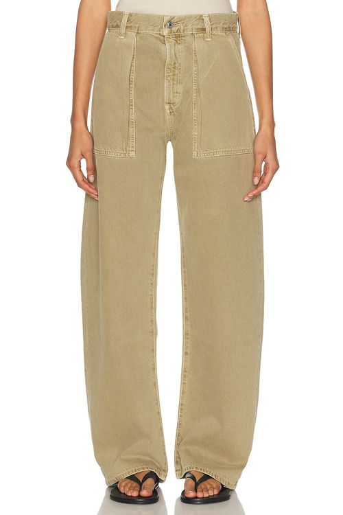 AGOLDE Sefton Pant in Cholla - Sage. 31 also
