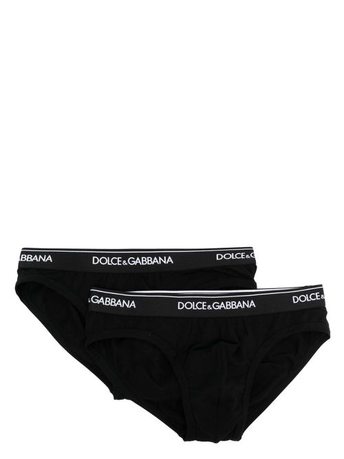 Logo-waistband brief - Black
