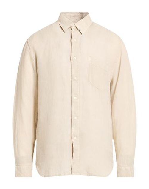 Man Shirt Beige Size 3XL Linen
