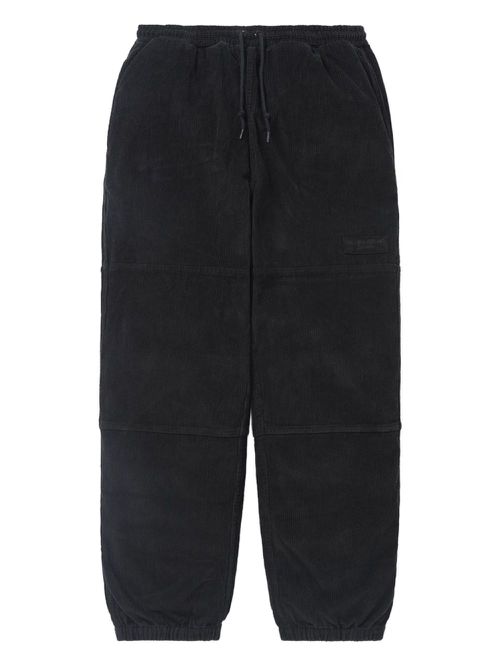 Corduroy panelled trousers - Black