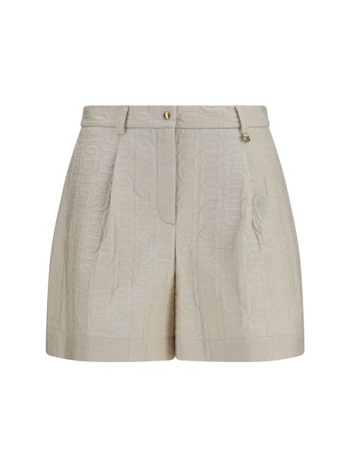 Logo Nylon Bermuda Shorts — Beige
