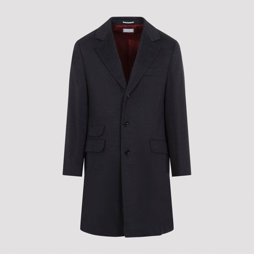 Men's Double-Breasted Peacoat Overcoat in 100% Virgin Wool