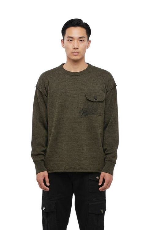 Green Crew Neck Sweater