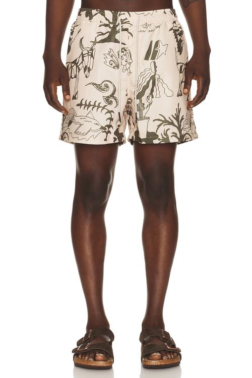 OAS Poplan Swim Shorts in Beige - Brown. M also in L, S, XL/1X