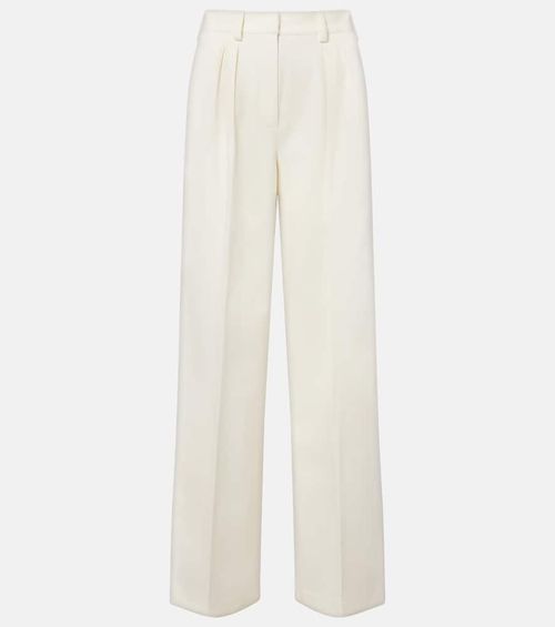 Molo pleated wool and cotton-blend pants