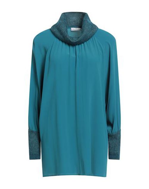Woman Top Deep teal Size 6 Acetate, Silk