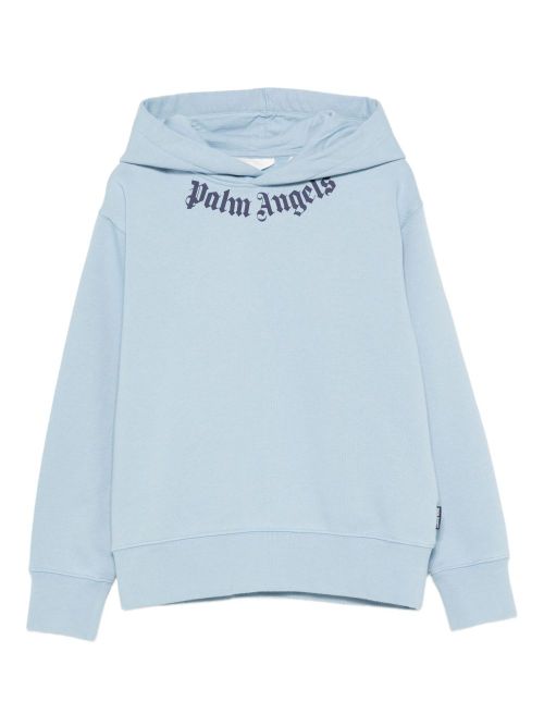 Logo-print hoodie - Blue