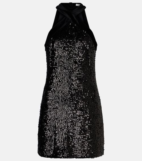 Isla sequined halterneck minidress