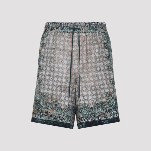 Paisley Print Drawstring Shorts