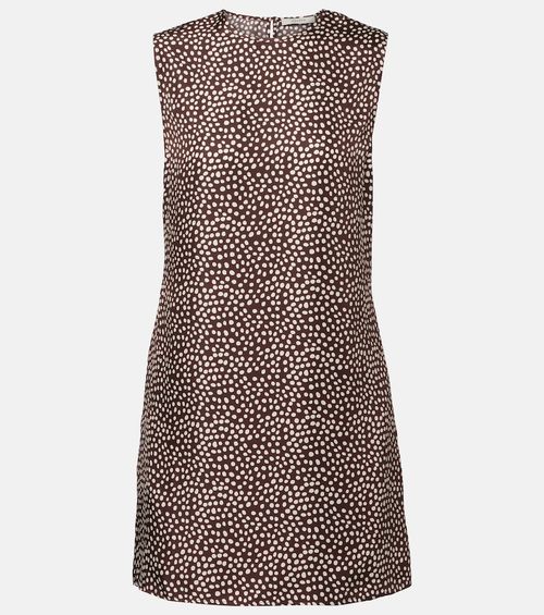 Sintra polka-dot silk twill minidress
