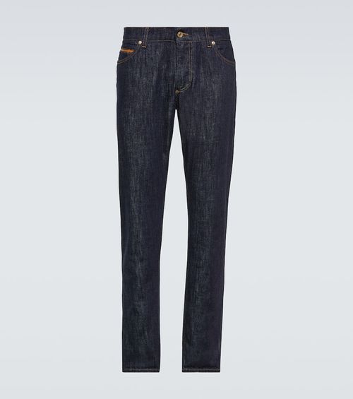 Mid-rise slim jeans
