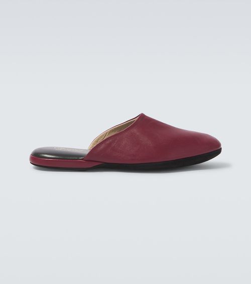Leather slippers