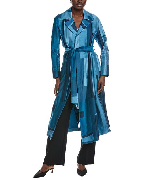 Ivani Silk-Blend Trench Coat