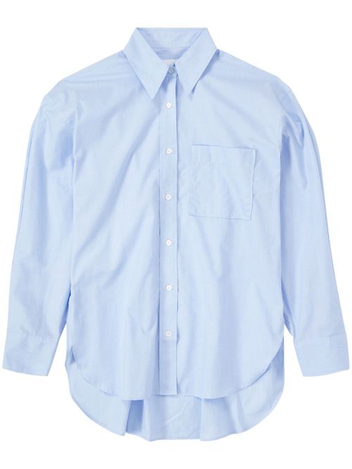 Long-sleeve cotton shirt - Blue