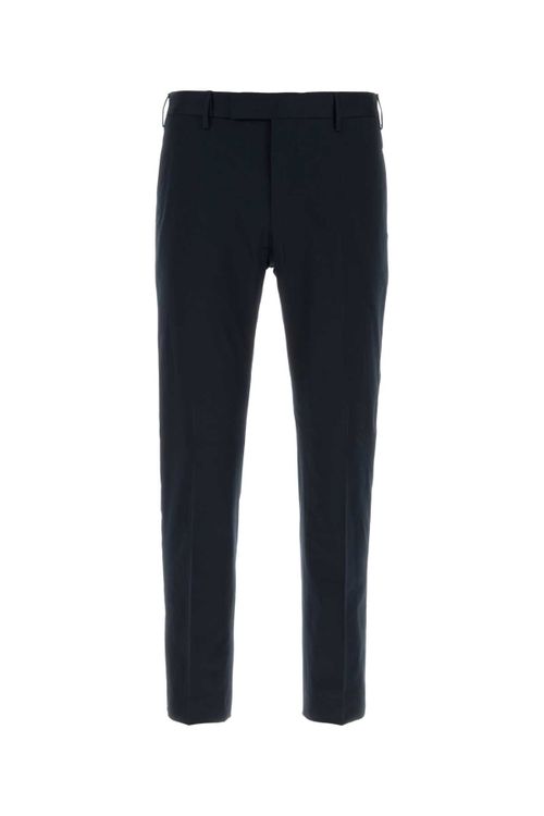 Stretch Cotton Trousers — Navy