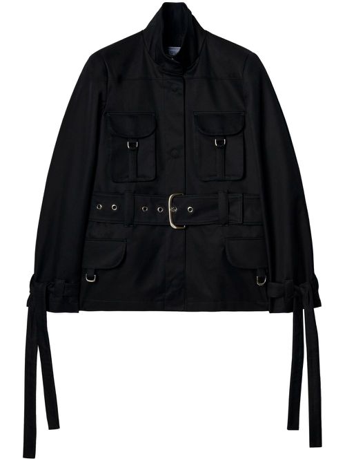 Belted-waist jacket - Black