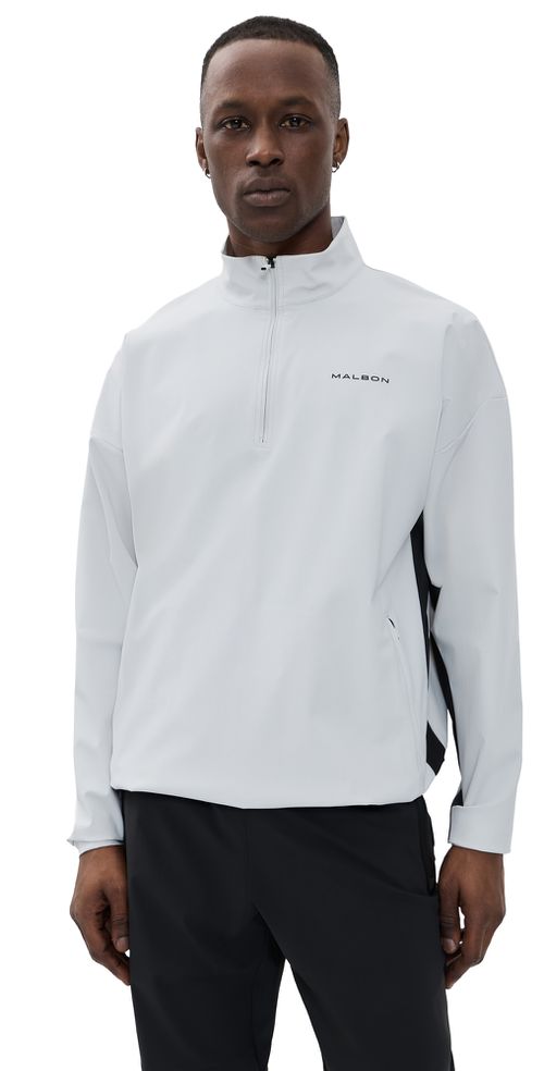Performance Quarter Zip Shell Pullover SILVER / BLACK