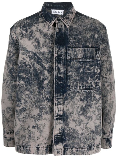 Organic cotton denim shirt - Grey