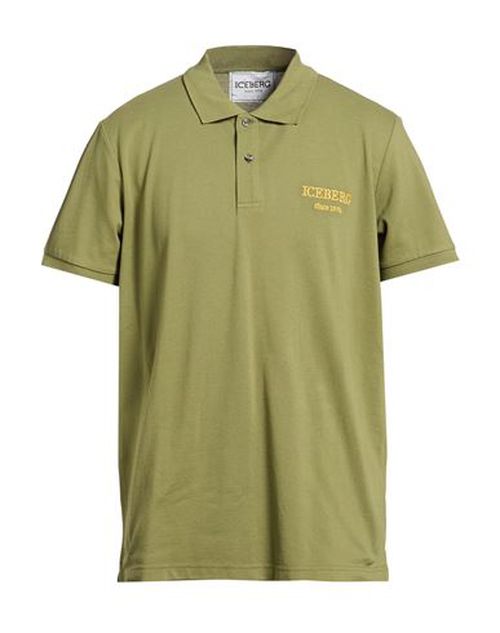 Man Polo shirt Military green Size 4XL Cotton