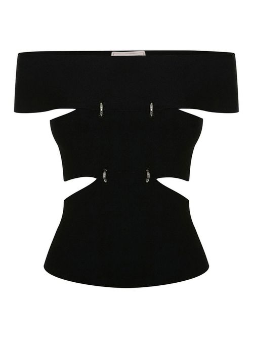 Cut-out off-shoulder top