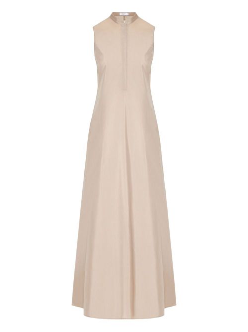 Bow-tie detail sleeveless dress - Neutrals