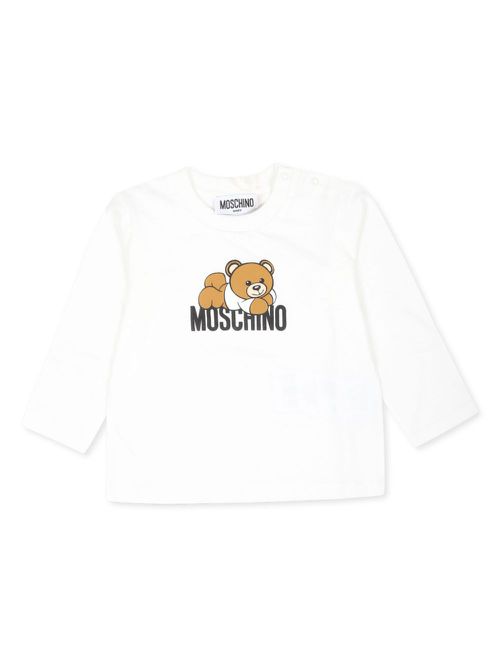 Logo-print long-sleeve T-shirt - White