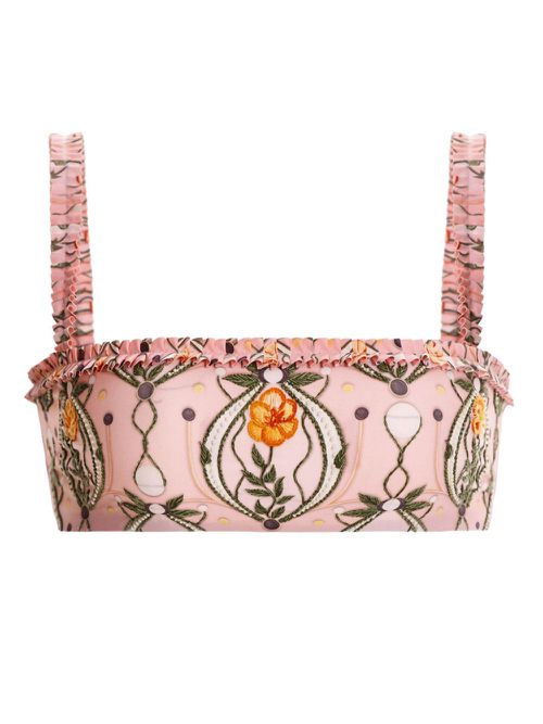 Olmo Lunar printed bikini top - Pink