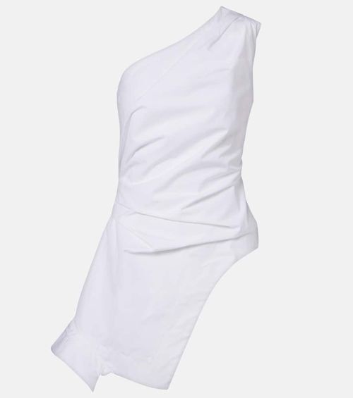 Róhe Asymmetric one-shoulder cotton poplin top