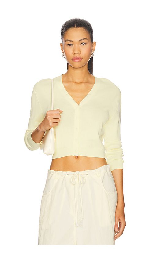 LIONESS Golden Hour Cardigan in Lemon. -  XL also in L, M