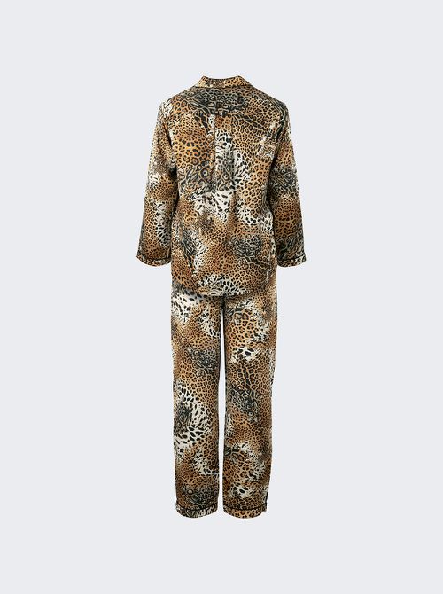 Silk Pajama Set Leopard Print