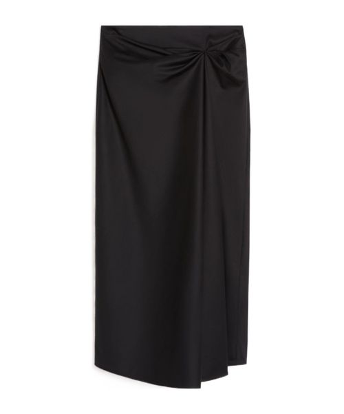 Cotton satin skirt