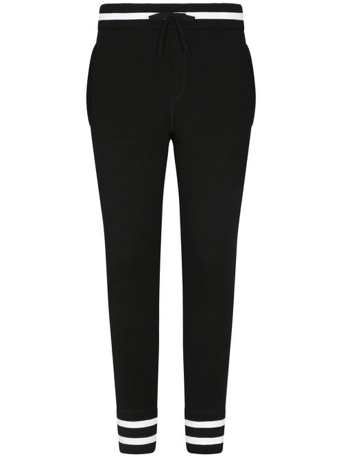 Logo-embroidered track pants - Black