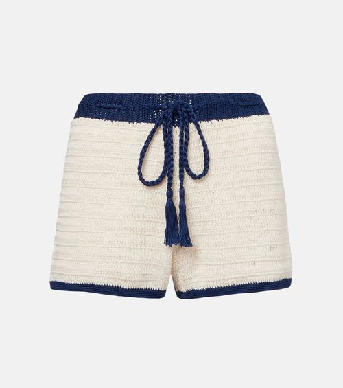 Seaside crochet cotton shorts