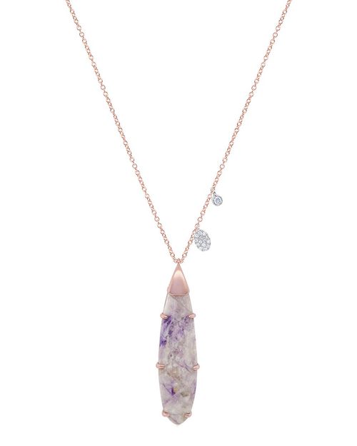 14K Rose Gold 11.09 Ct. Tw. Diamond & Jasper Necklace