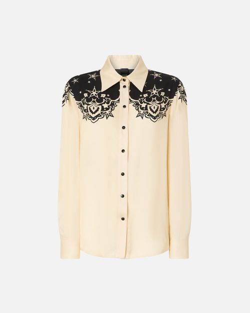 Shirt with placed star print - 42