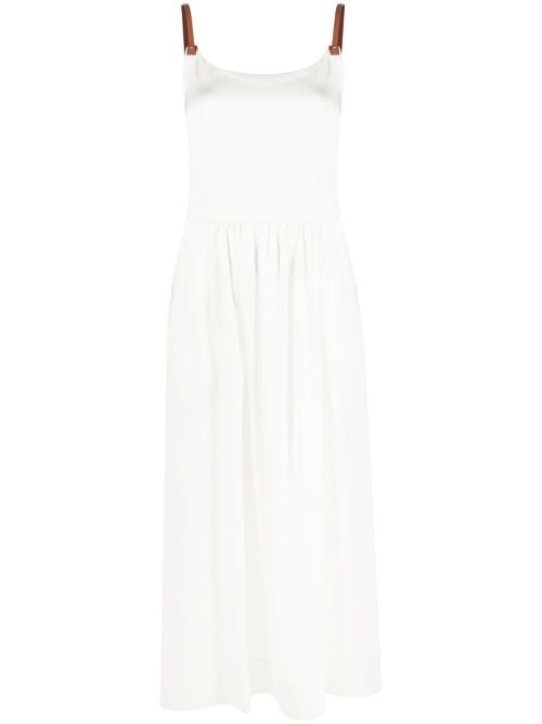 Flared sleeveless dress - Neutrals