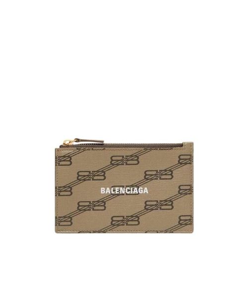 Portamonete Lungo E Portacarte Signature In Tela Rivestita Bb Monogram in Beige