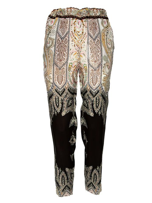Paisley-print trousers - Black