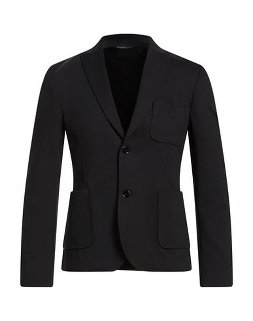 Man Blazer Black Size 38 Cotton, Polyamide, Elastane